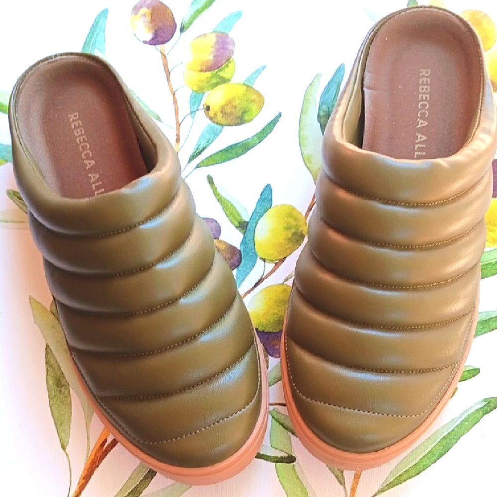 Rebecca Allen Olive Green Slip On Women's Shoes